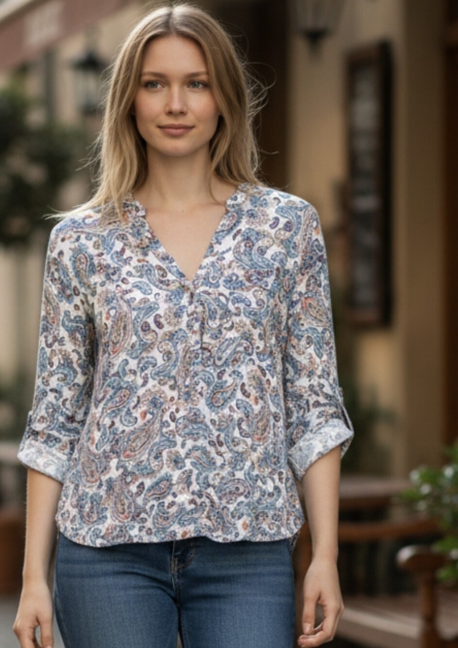 Zara Woman Paisley Summer Top. Size Small